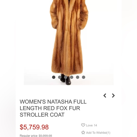 100% REAL Red Wolf Fur Coat - $2500 Resale Value - Picture 3 of 10